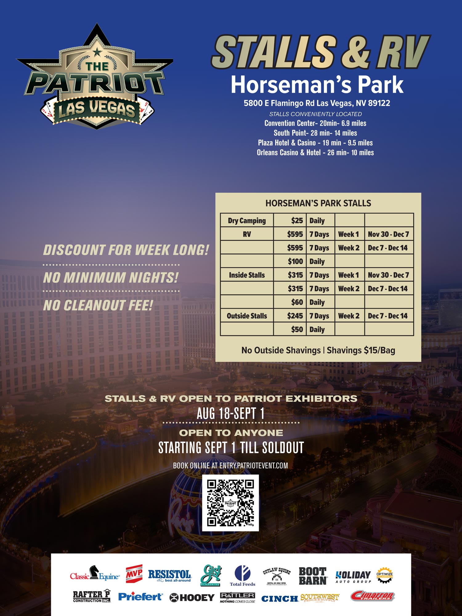 2025 Horseman's Park Finale Stall & RV Overflow