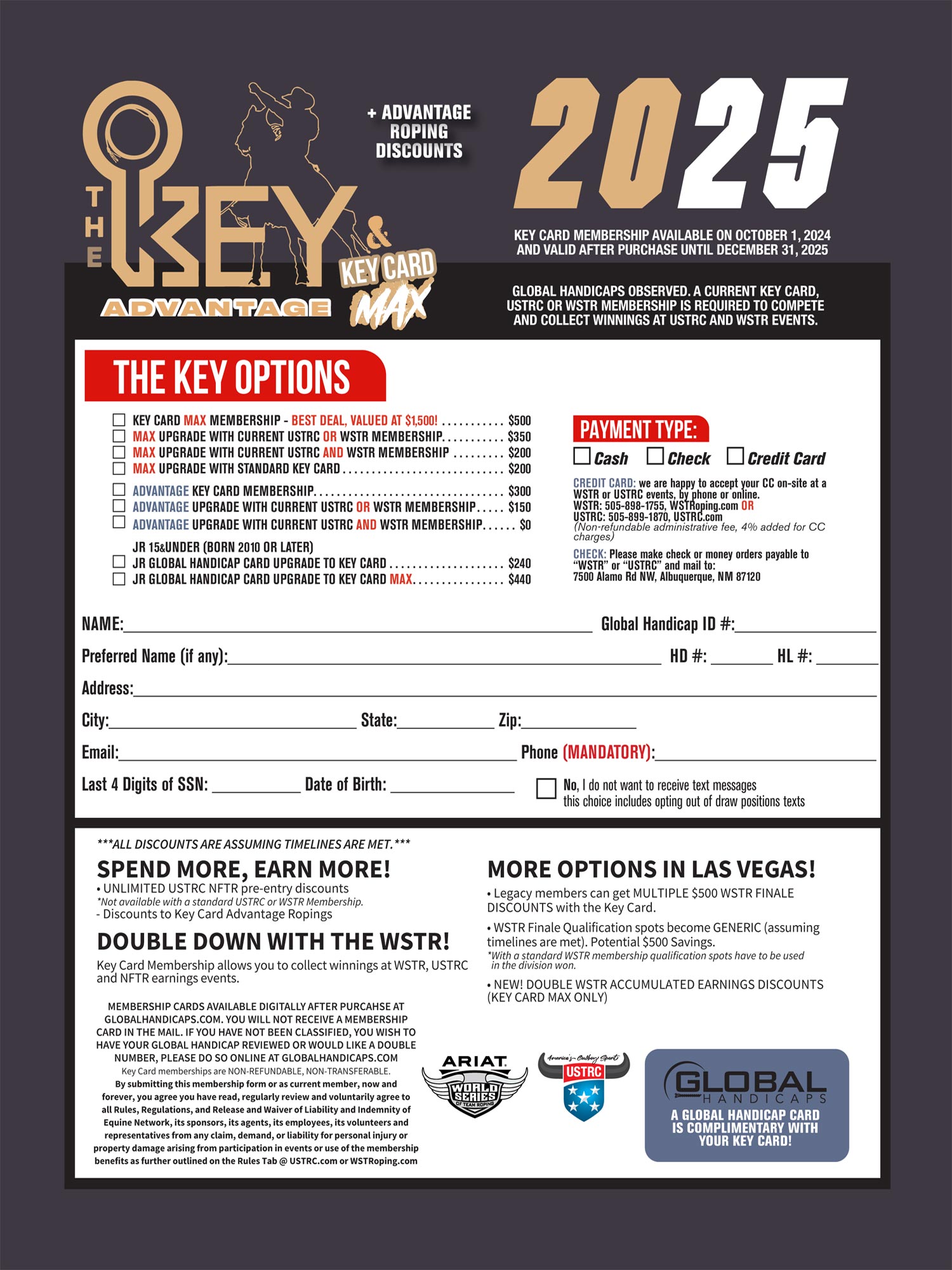 2025 Key Card Membership Form