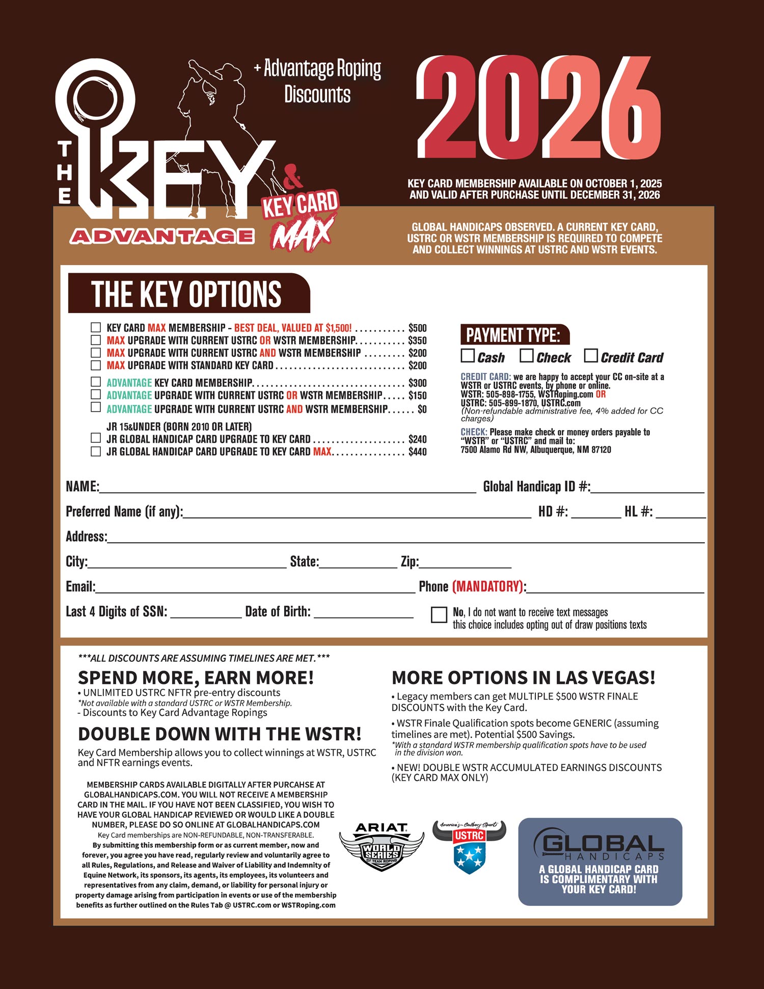 2026 Key Card Membership Form