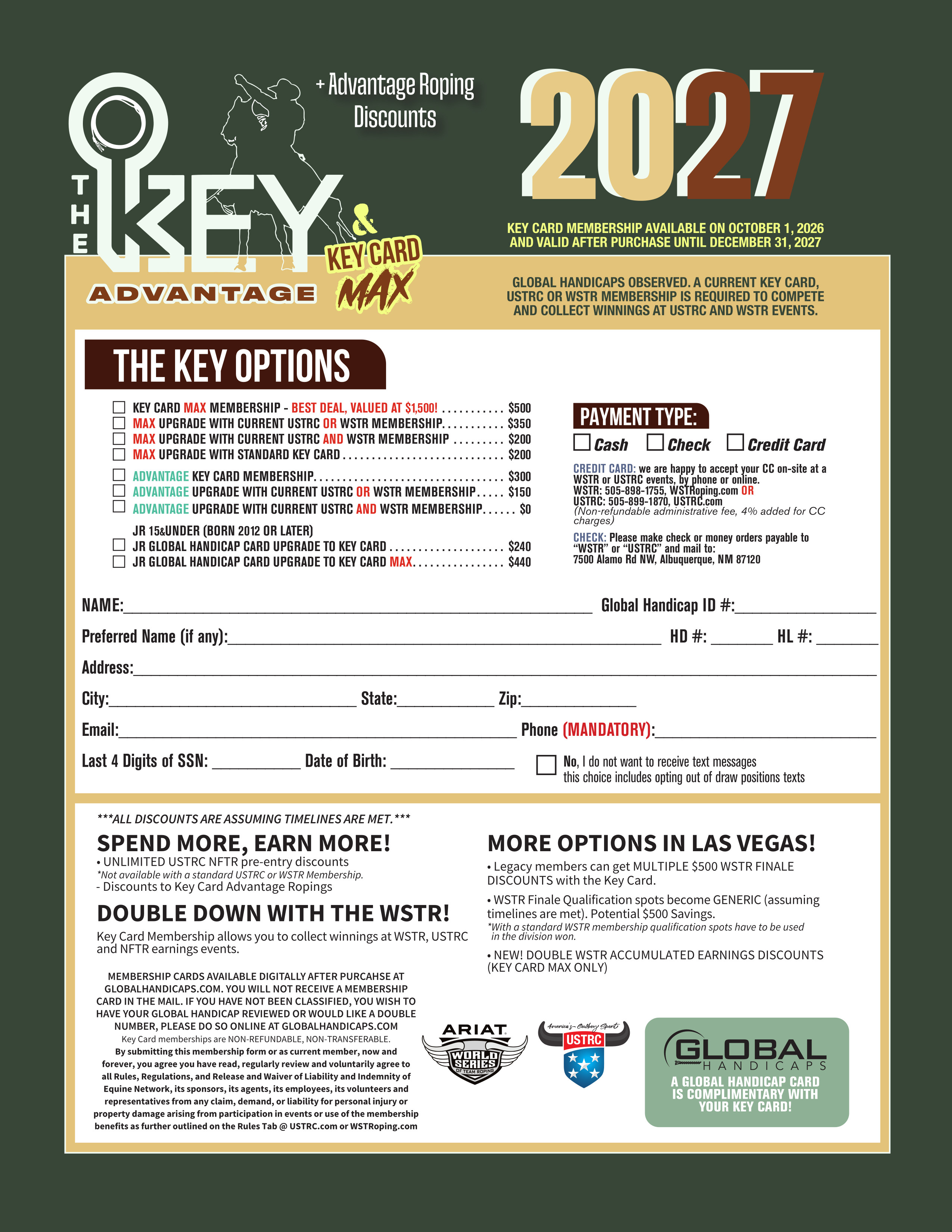 2027 Key Card Membership Form